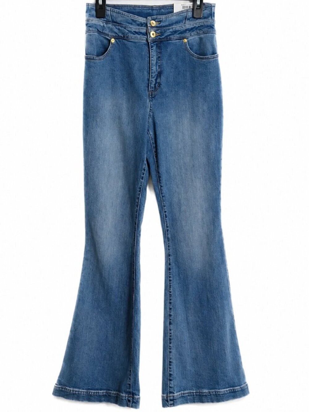 Size 8 INC blue jeans. 70s disco denim bell bottom pants. Western Rodeo Boho NEW